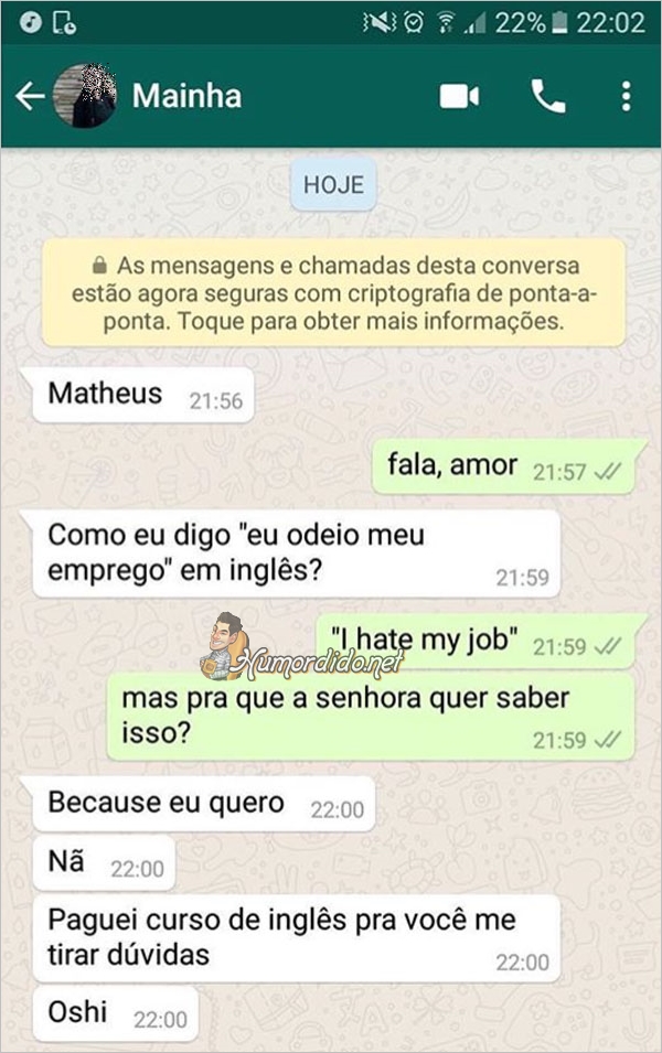 Como é que se diz isto em Inglês (Reino Unido)? com falar mãe